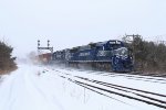 6355 & 6303 kick up the snow as they head south with Z127